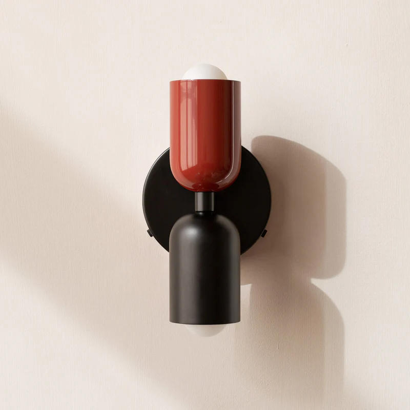 Louvel Wandleuchte Glas Doppellichtpunkt Grün Wandbeleuchtung Wohnzimmer Schlafzimmer modernes Design Up Down Beleuchtung kompakt 12 cm | Restfield