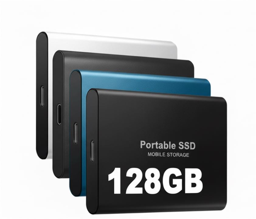 Externe SSD 128GB Compacte Hoge Snelheid Opslag Type-C voor Laptop en PC - Draagbare Mini SSD Schijf voor Databackup en Bestandsoverdracht | Sansoti