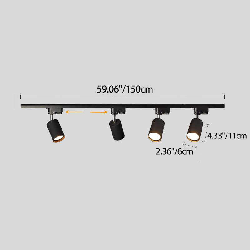 Moderne led railverlichting met verstelbare spots (3–5 lichtpunten) – plafondrail | Sansoti
