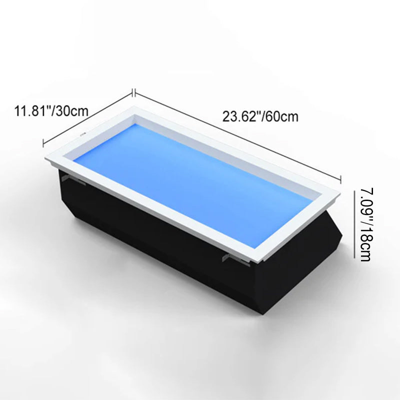 Daglichtlamp Plafond LED Ingebouwd Metaal 60x30cm Woonkamer Slaapkamer Hemelraam Daglicht Simulatie Smart Tuya Dimbaar | Sansoti