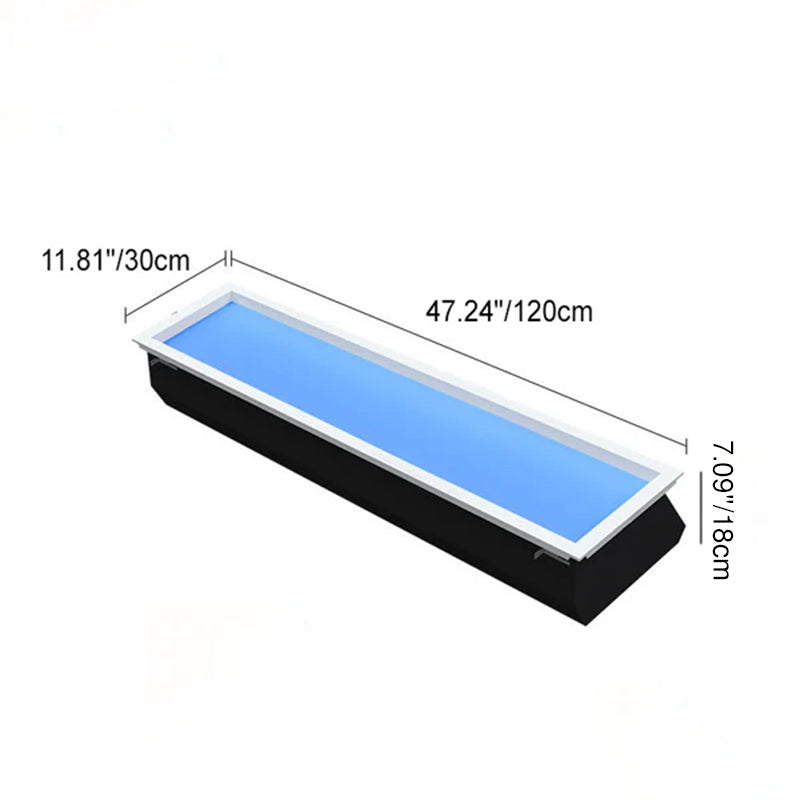 Daglichtlamp Plafond LED Ingebouwd Metaal 60x30cm Woonkamer Slaapkamer Hemelraam Daglicht Simulatie Smart Tuya Dimbaar | Sansoti