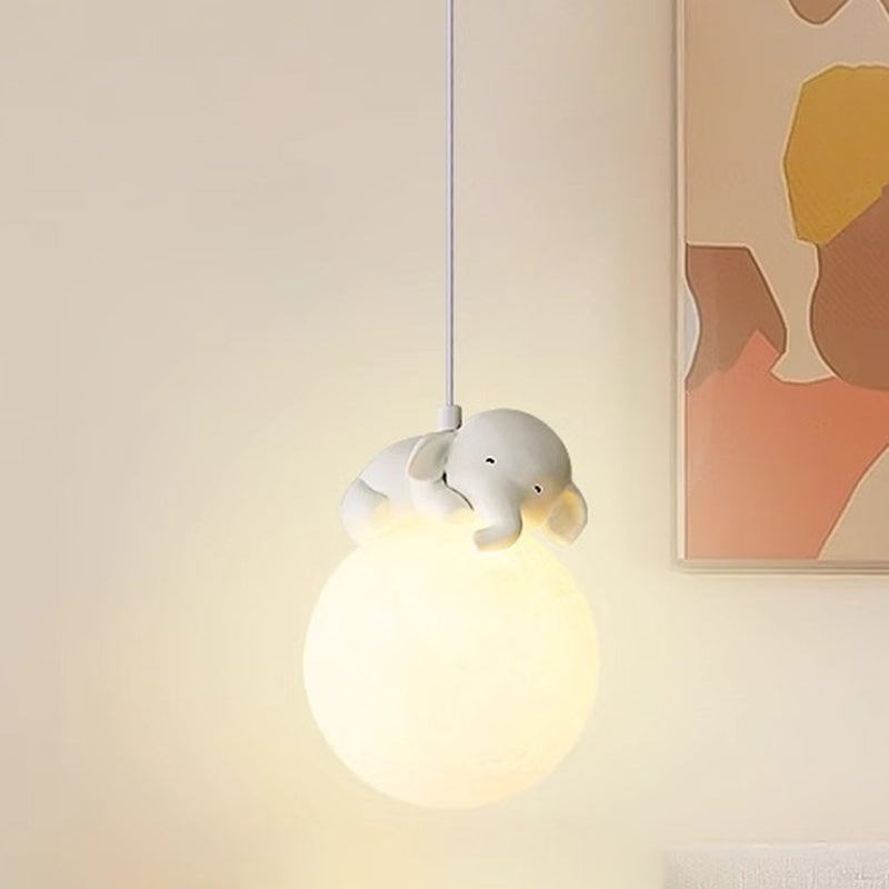 Speelse Hanglamp met Cartoon Figuren – PE Lampenkap en G9 Fitting – Wit Wandlicht voor Kinderkamer | Sansoti