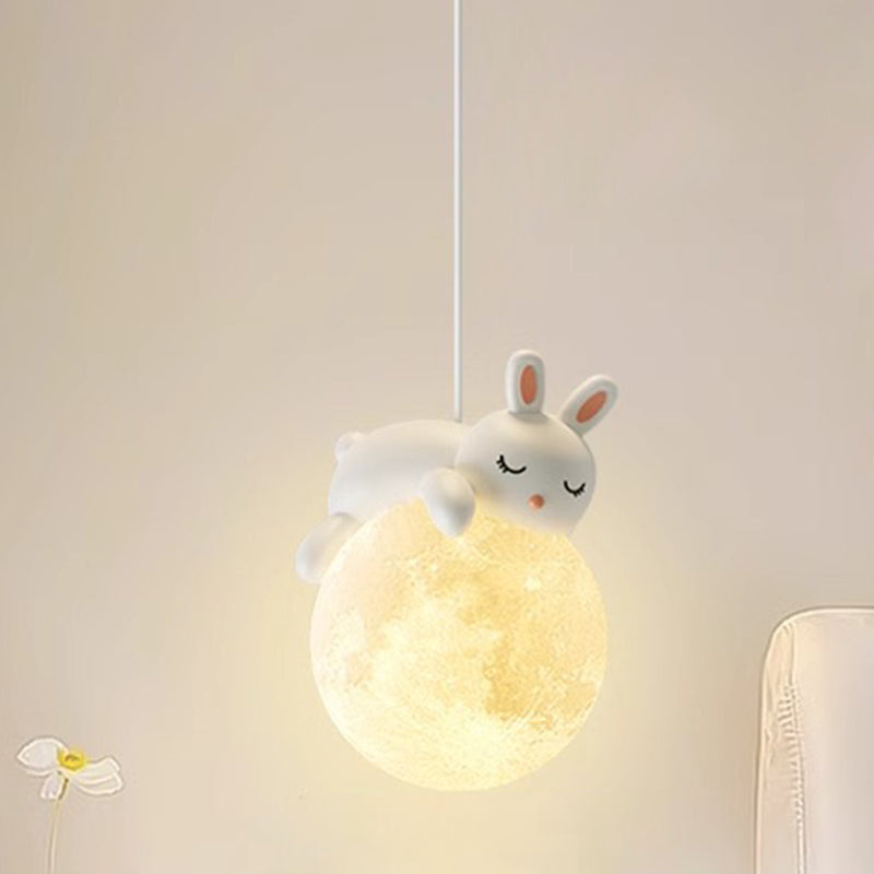 Speelse Hanglamp met Cartoon Figuren – PE Lampenkap en G9 Fitting – Wit Wandlicht voor Kinderkamer | Sansoti