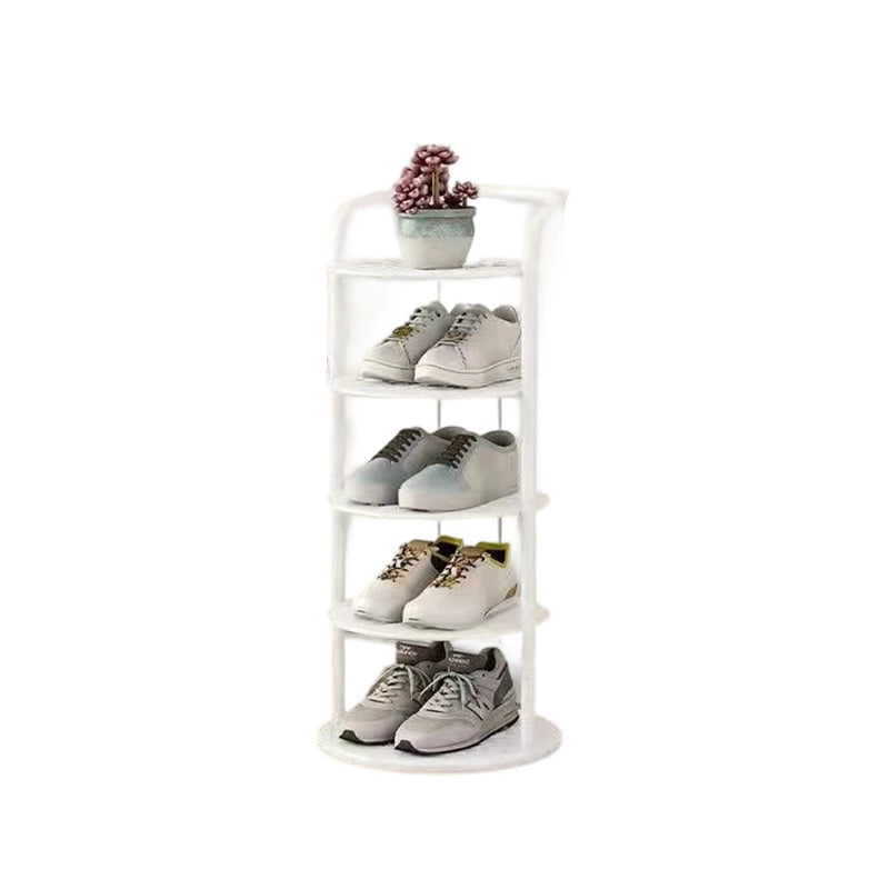 Range-chaussures rond à plusieurs niveaux, vertical, en acier, entrée, chambre, armoire, rangement, design minimaliste | Sansoti