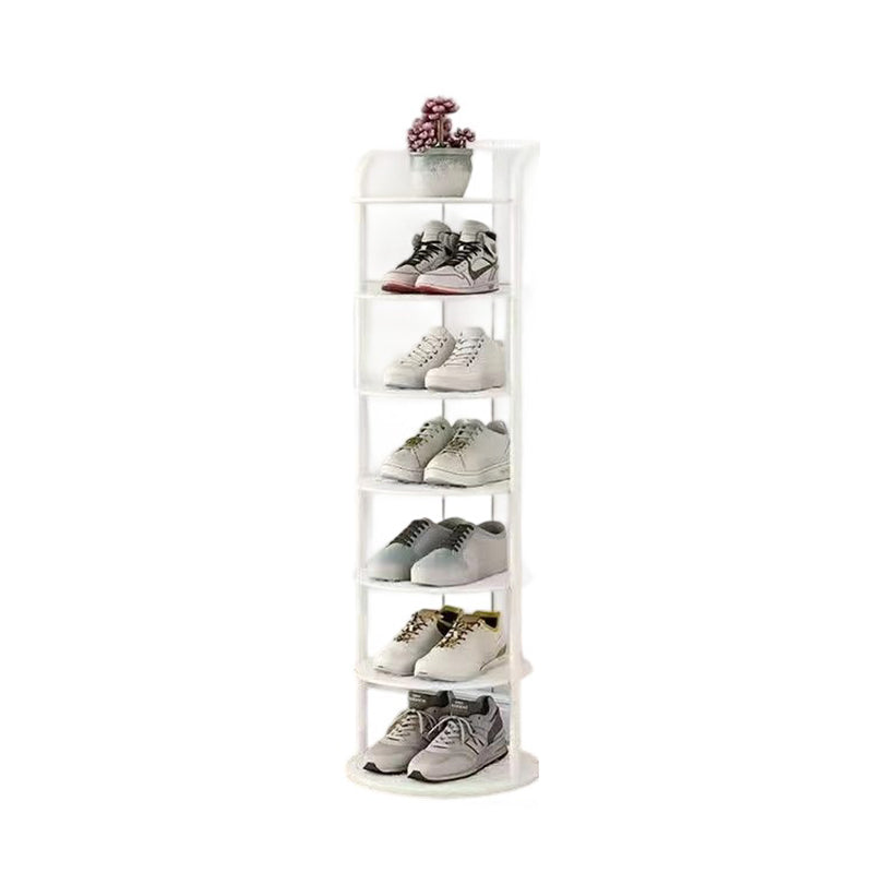 Étagère à chaussures ronde en métal, 5 à 8 niveaux, noire, blanche ou dorée, pour entrée, vestiaire et chambre, gain de place, style minimaliste | Sansoti