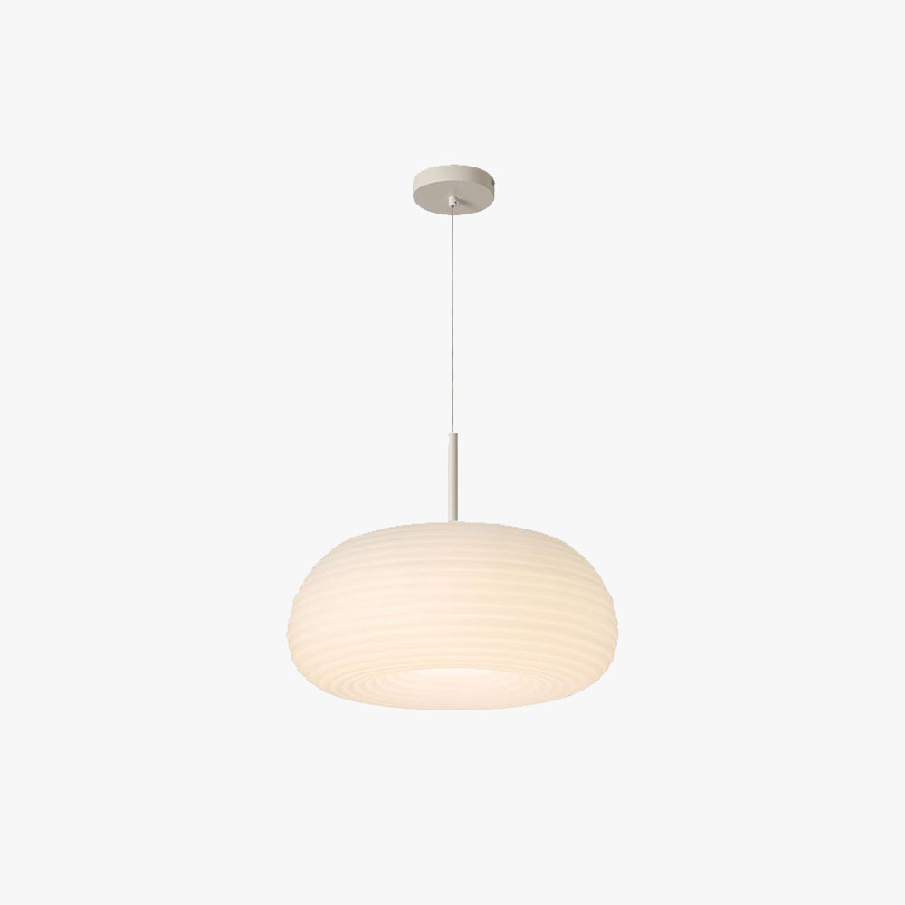 Hanglamp Wit Acryl Ovale Trommel LED Dimbaar Woonkamer Eetkamer Slaapkamer Modern Scandinavisch Design | Sansoti