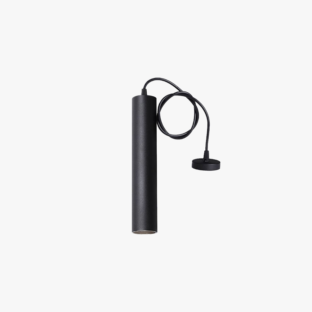 Hanglamp Cilinder Metaal Zwart Lineair Design Woonkamer Eetkamer Scandinavische Stijl Moderne Verlichting | Sansoti