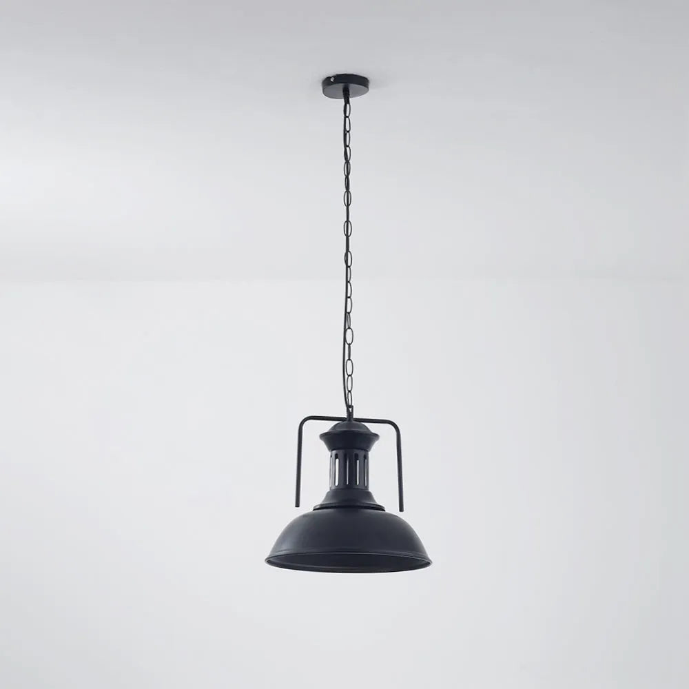 Suspension en métal rustique, design vintage industriel, douille E27, réglable, plafonnier pour cuisine et salle à manger | Sansoti