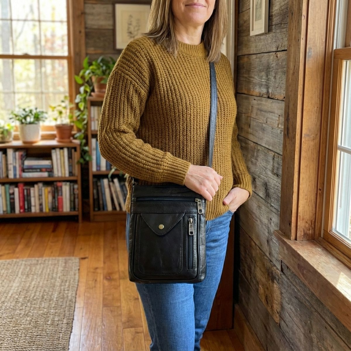 Vintage Schoudertas Retro Crossbody Kunstleer Dames Compacte Handtas Verstelbare Riem Casual Stijl Dagelijks | Sansoti