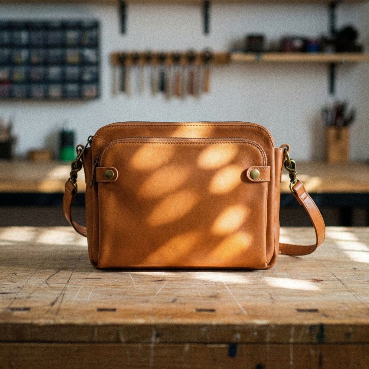Leren Schoudertas met Geïntegreerde Portemonnee 9 Kaartvakken Compact Dagelijks Gebruik Dames Crossbody | Sansoti