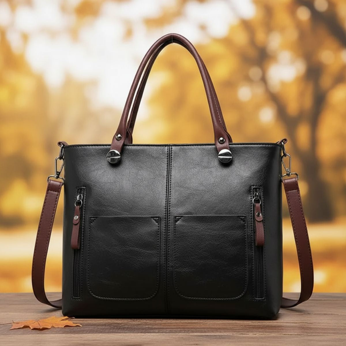 Leren Schoudertas Dames Klassiek Design Magnetische Sluiting Verstelbare Schouderband Elegante Handtas | Sansoti