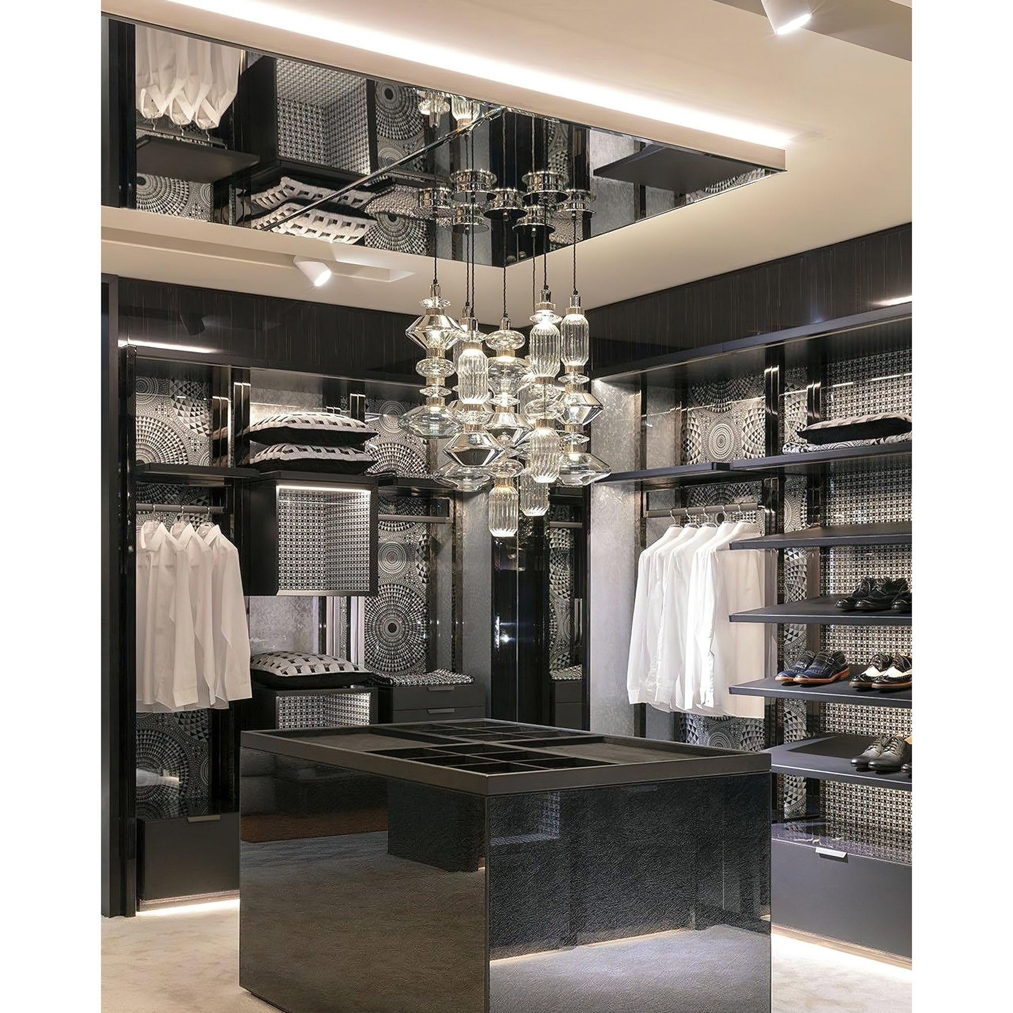 Glazen Hanglamp met Koperen Afwerking en Elegante Bolvorm voor Woonkamer en Eetkamer | Sansoti