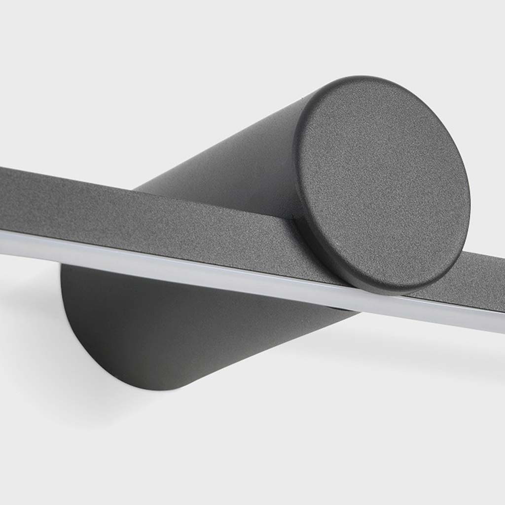 Lineare Badezimmerleuchte Schwarzes Metall LED-Wandbeleuchtung Spiegel Modernes minimalistisches Design 60-150cm | Sansoti