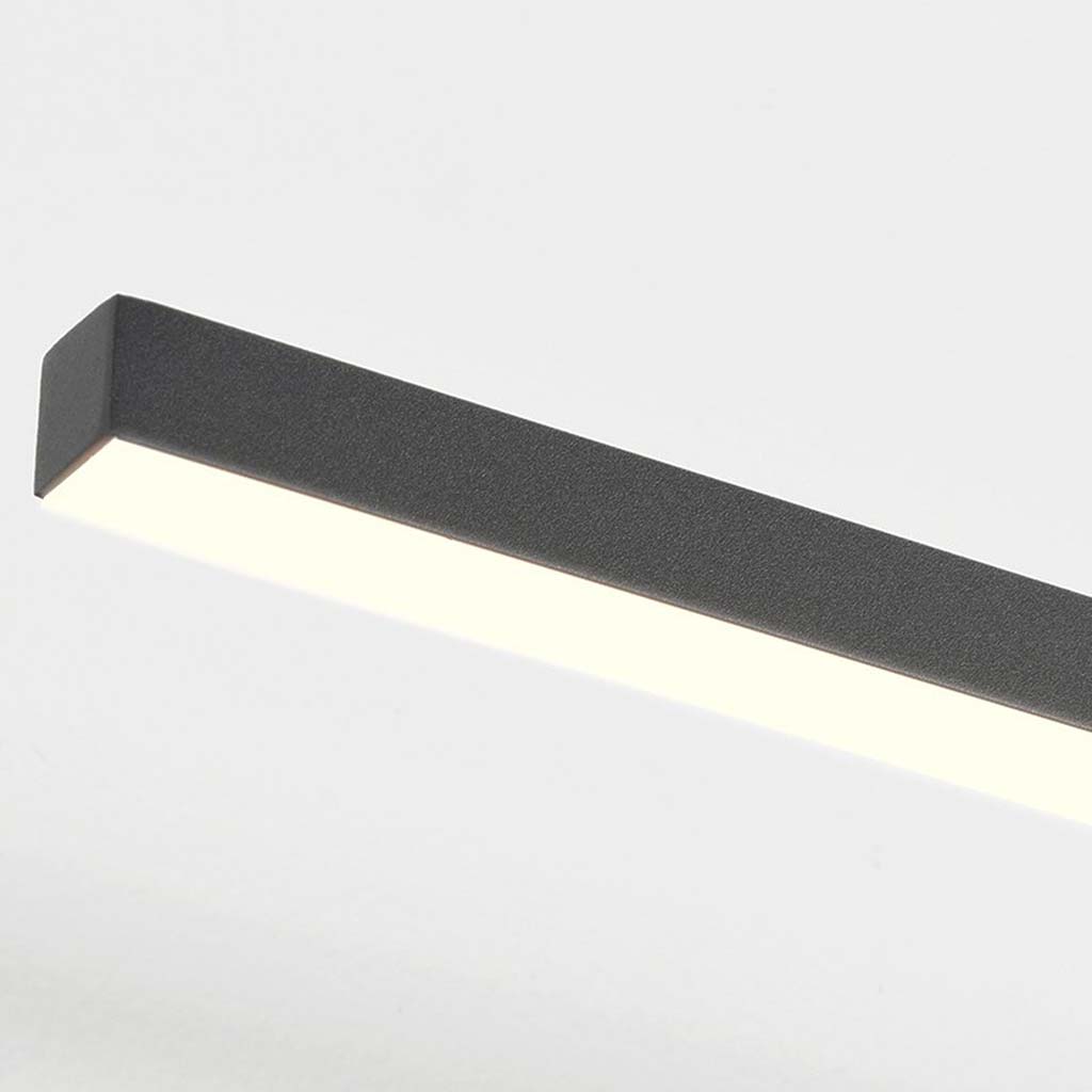 Lineare Badezimmerleuchte Schwarzes Metall LED-Wandbeleuchtung Spiegel Modernes minimalistisches Design 60-150cm | Sansoti