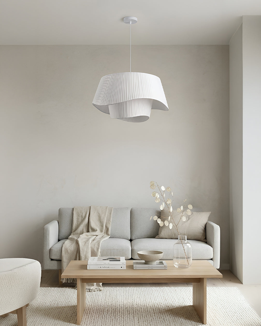 Moderne Tyvek Hanglamp Rond Design Warm Wit Dimbaar Woonkamer Eetkamer Slaapkamer Decoratieve Plafondverlichting | Sansoti