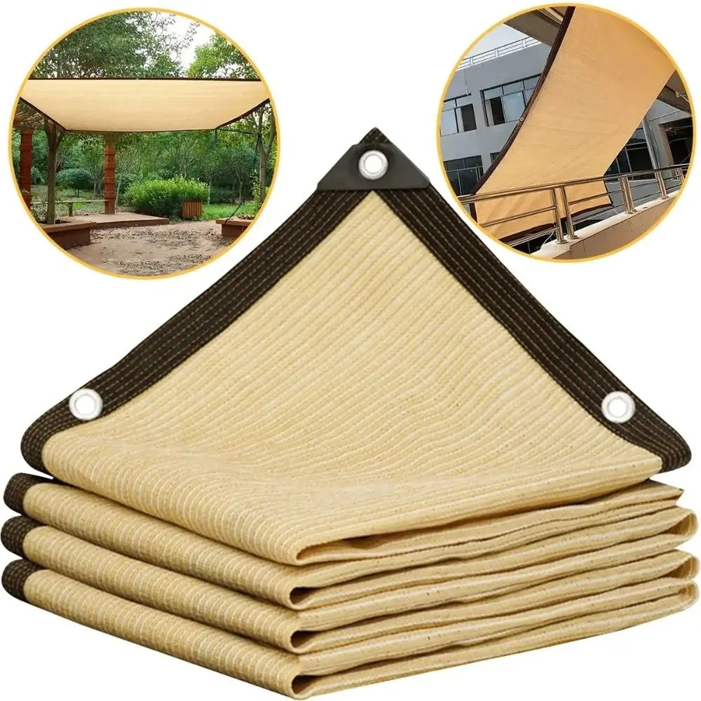 Schaduwdoek voor Tuin — HDPE Zonwering met UV-Bescherming | 90% Schaduw | Duurzaam Weefsel met Metalen Ogen | Ideaal voor Terras Balkon Kas | Luchtdoorlatend Doek voor Zomer | Sansoti