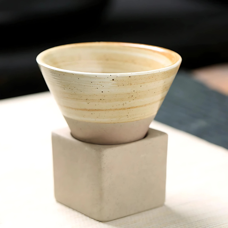 Keramische Espressokopjes Set 100ml Handgemaakt Glazuur Koffie Thee Traditioneel Design 2 Stuks Servies | Sansoti