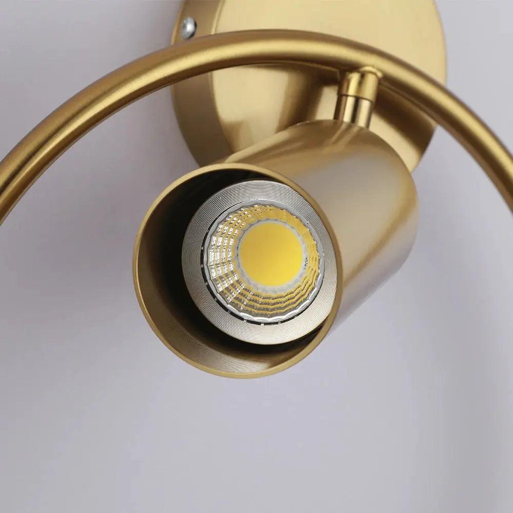 Moderne Wandlamp met Verstelbare Lampenkap – Zwart & Goud | Sansoti