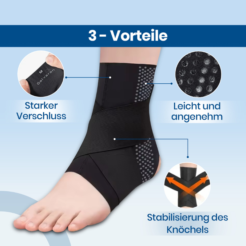 Enkelbrace met Beschermende Bandage voor Voetballers en Sporters | Optimale Steun bij Intensief Bewegen | Sansoti