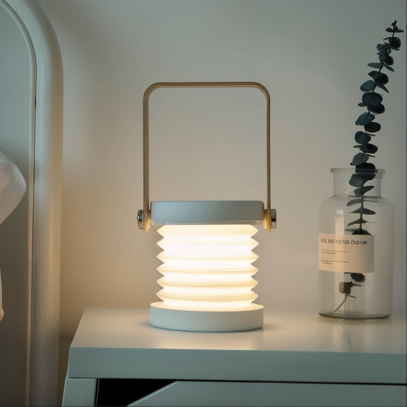 Dimbare LED-Lantaarn met USB-Oplaadbaar Sfeerlicht Warm Wit 3 Helderheidsstanden Draagbaar Tafellamp 25x12cm | Sansoti