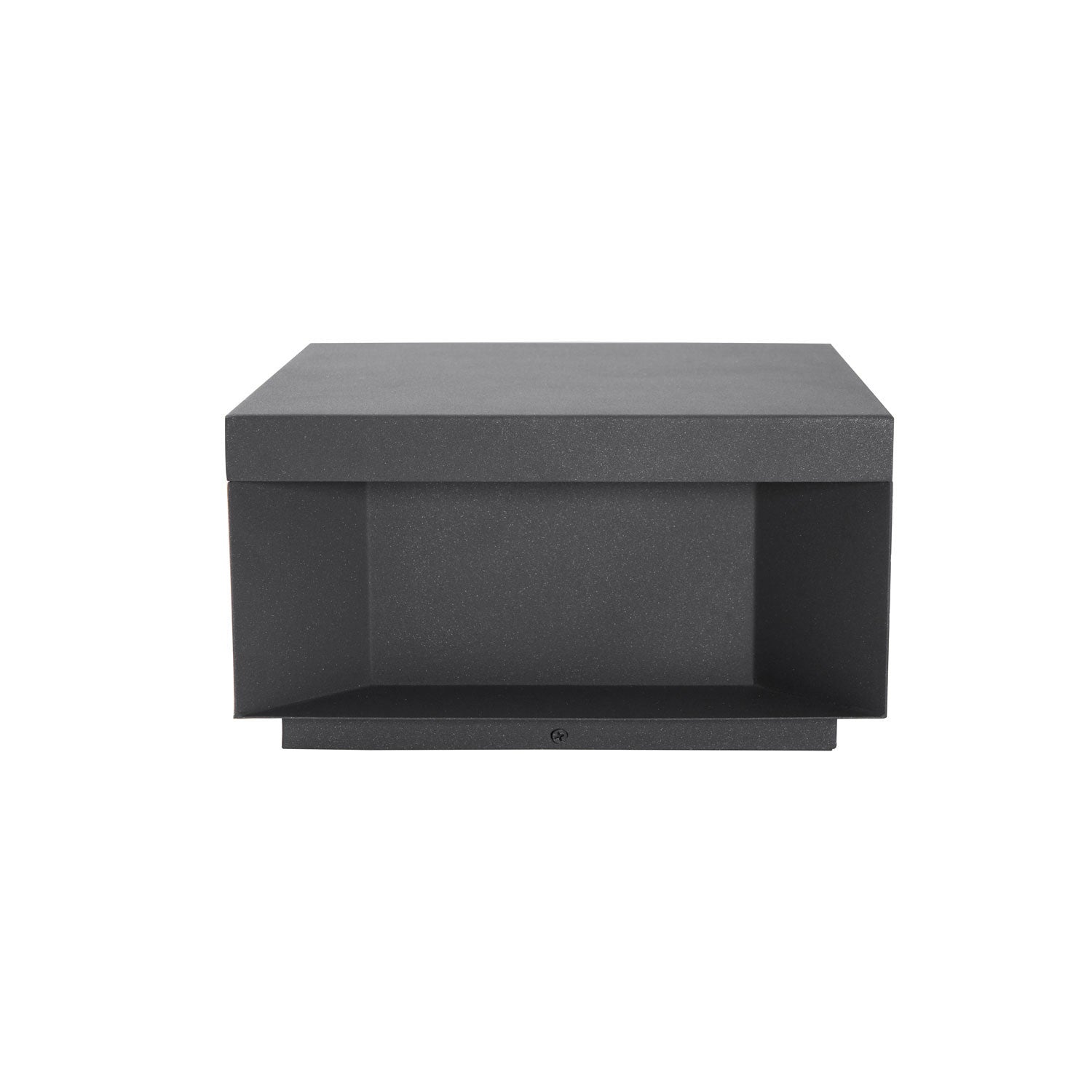Buiten Tuinlamp Vierkant — Waterdicht IP65 Sokkel Verlichting Zwart Metaal & Matglas — 20×20×10 cm / 30×30×15 cm / 40×40×20 cm / 50×50×35 cm — Solarpaneel of Netaansluiting — 3000K/4000K/6000K — Oprit, Terras, Pad & Hek | Sansoti