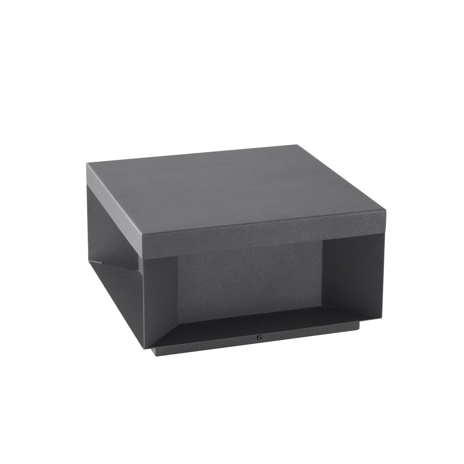 Buiten Tuinlamp Vierkant — Waterdicht IP65 Sokkel Verlichting Zwart Metaal & Matglas — 20×20×10 cm / 30×30×15 cm / 40×40×20 cm / 50×50×35 cm — Solarpaneel of Netaansluiting — 3000K/4000K/6000K — Oprit, Terras, Pad & Hek | Sansoti