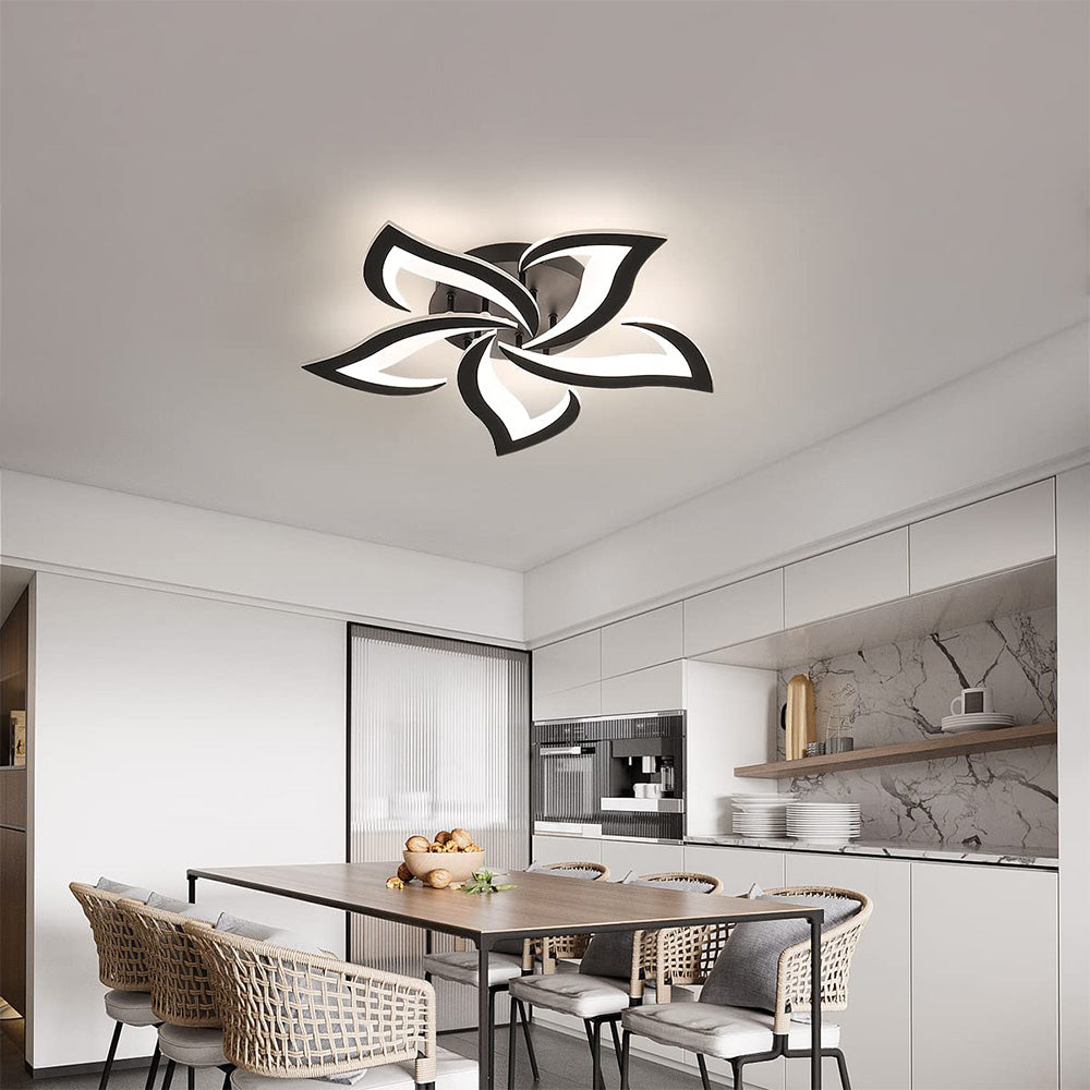 Lovela Flower Deckenleuchte LED 3200 Lumen Schwarz Wohnzimmer Schlafzimmer Design Deckenleuchte modern | Restfield