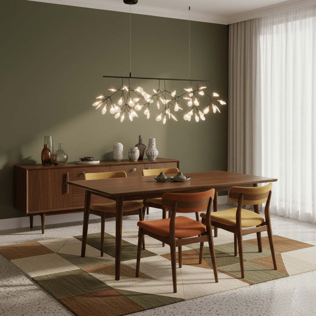 LED Kroonluchter Zwart met Acryl Lichtpunten – 30 tot 135 Lampjes voor Eetkamer en Hal | Sansoti
