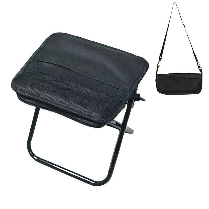 Opvouwbare Campingstoel Ultralight met Draagriem Zwart Khaki Rood voor Festival Outdoor Picknick Strand Tuin | Sansoti