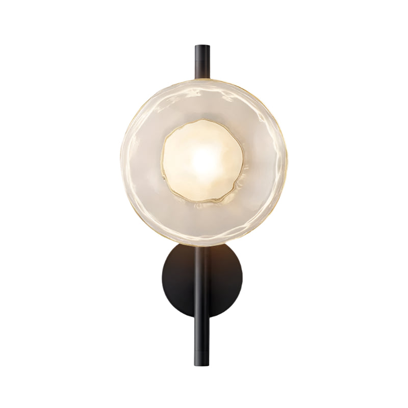 Wandlamp Glas Rond Scandinavisch LED 5W Zwart Goud 20cm Design | Sansoti