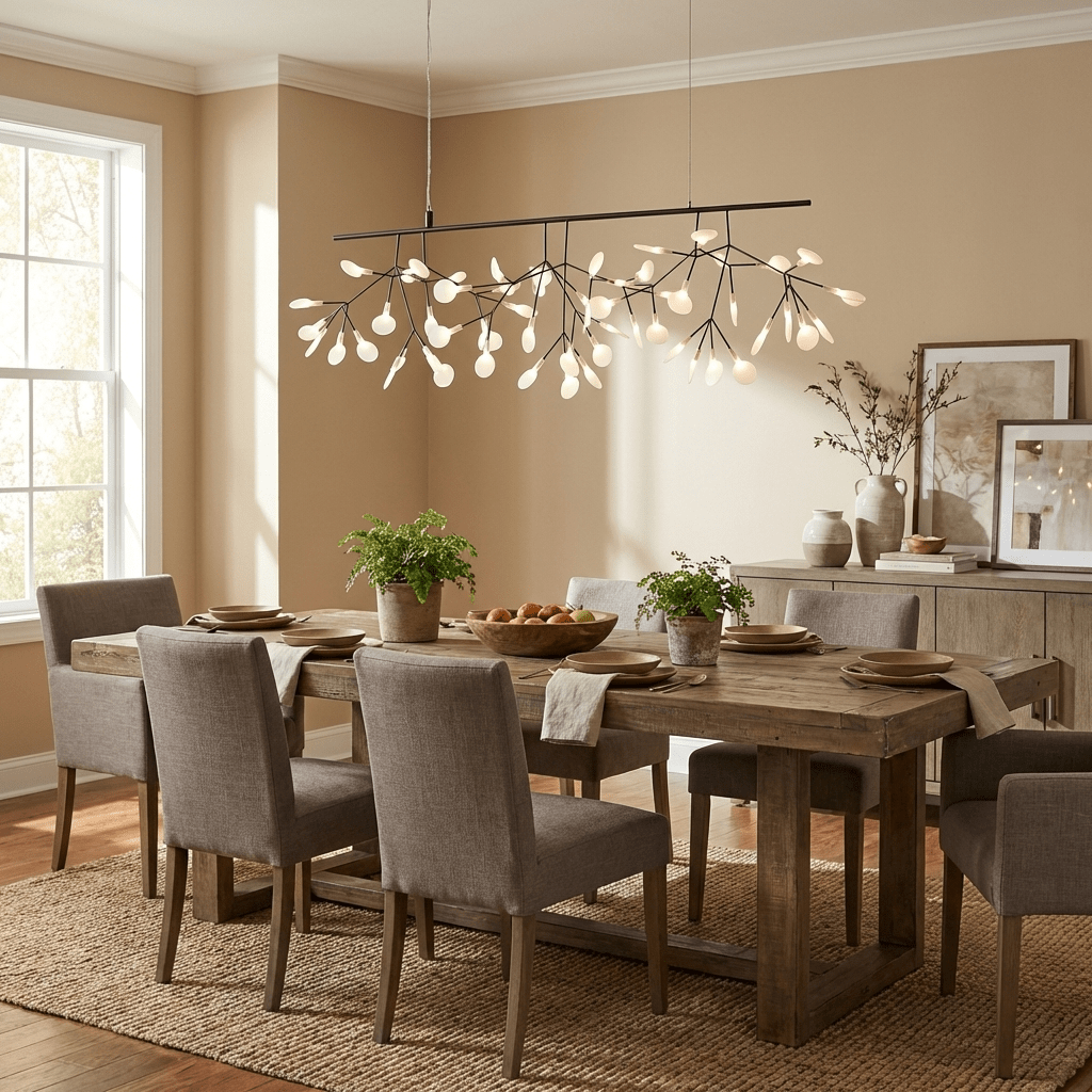LED Kroonluchter Zwart met Acryl Lichtpunten – 30 tot 135 Lampjes voor Eetkamer en Hal | Sansoti