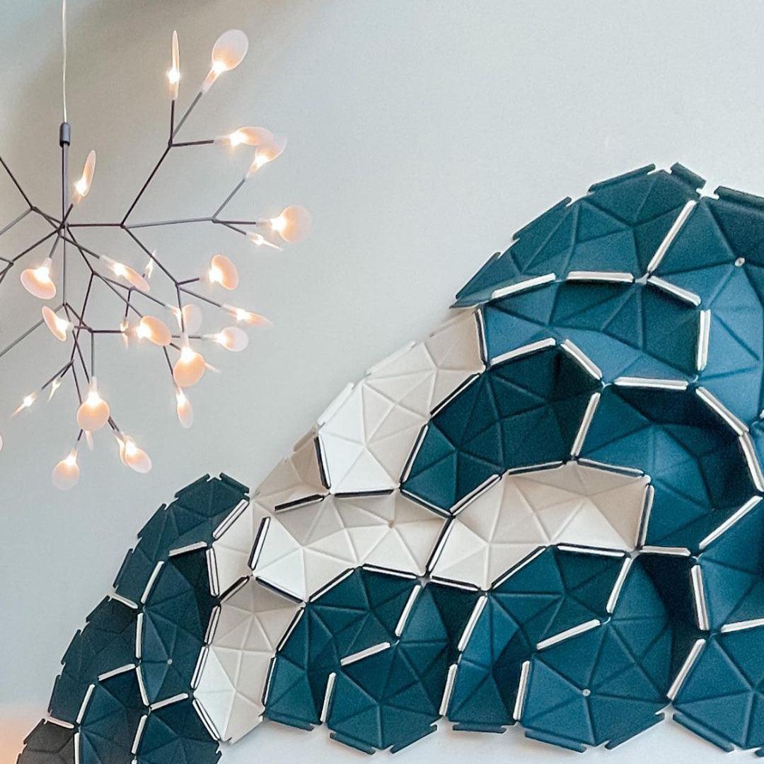LED Kroonluchter Zwart met Acryl Lichtpunten – 30 tot 135 Lampjes voor Eetkamer en Hal | Sansoti