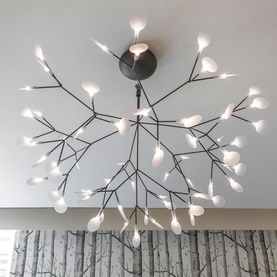 LED Kroonluchter Zwart met Acryl Lichtpunten – 30 tot 135 Lampjes voor Eetkamer en Hal | Sansoti