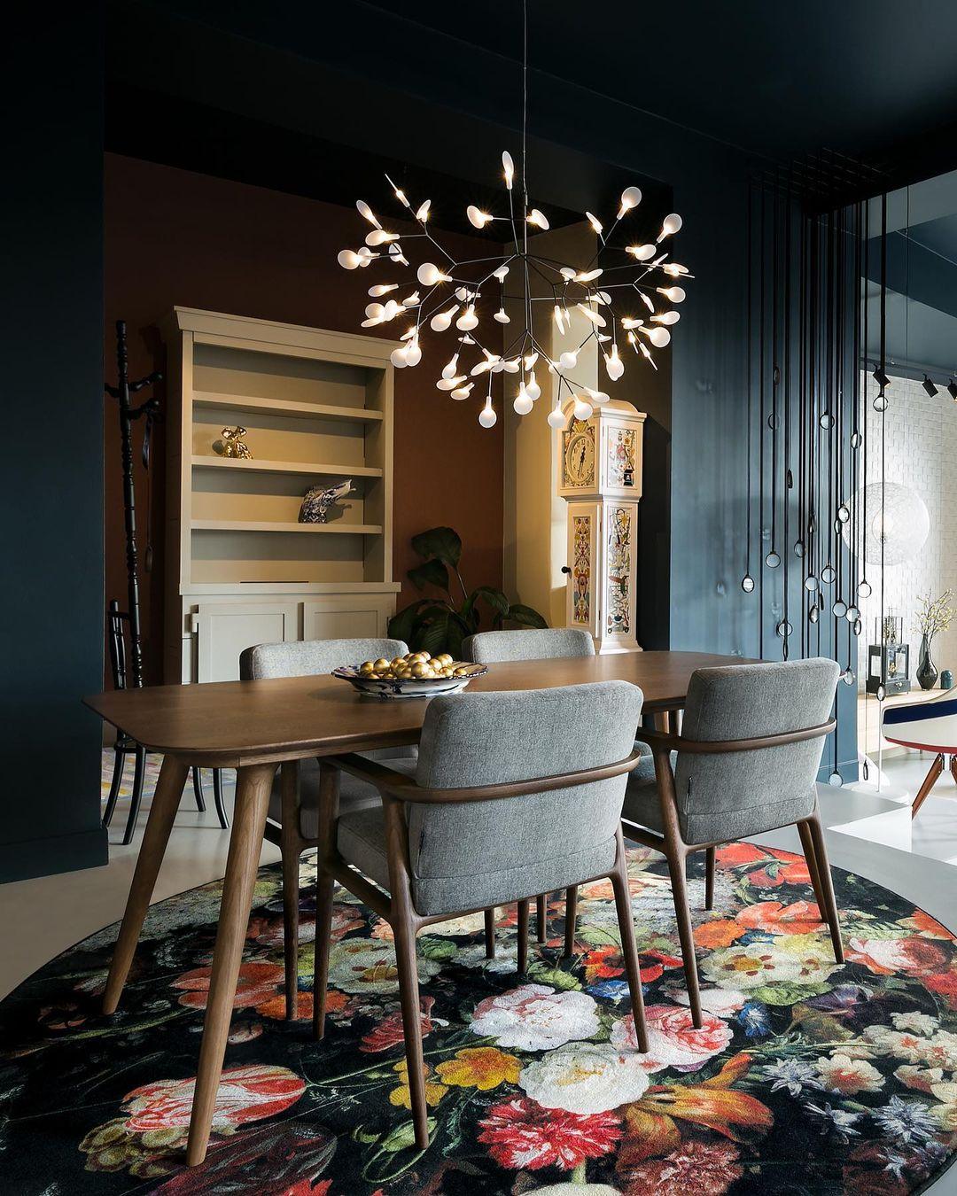 LED Kroonluchter Zwart met Acryl Lichtpunten – 30 tot 135 Lampjes voor Eetkamer en Hal | Sansoti