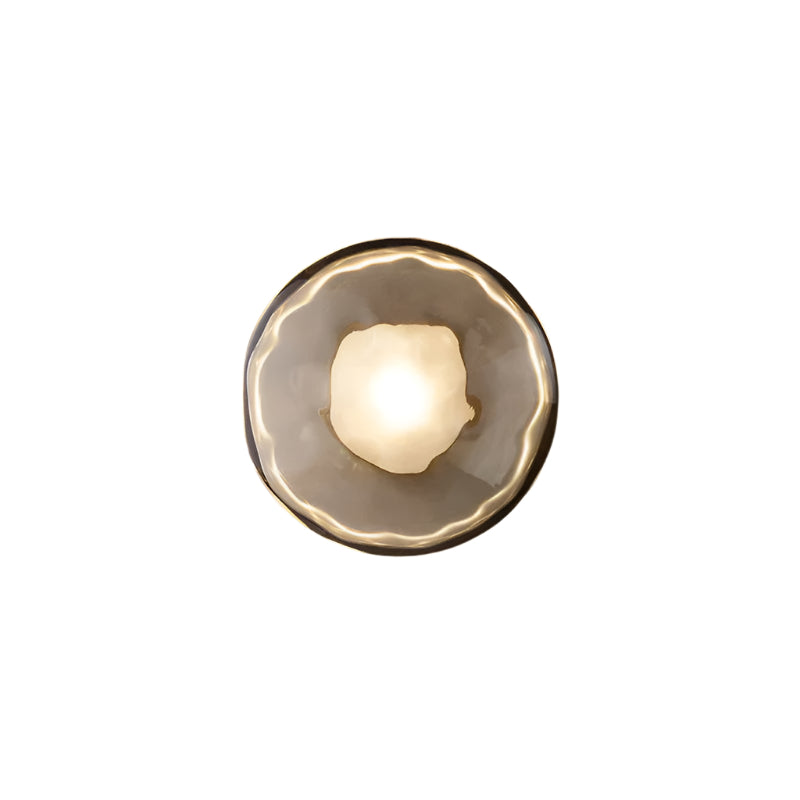 Wandlamp Glas Rond Scandinavisch LED 5W Zwart Goud 20cm Design | Sansoti
