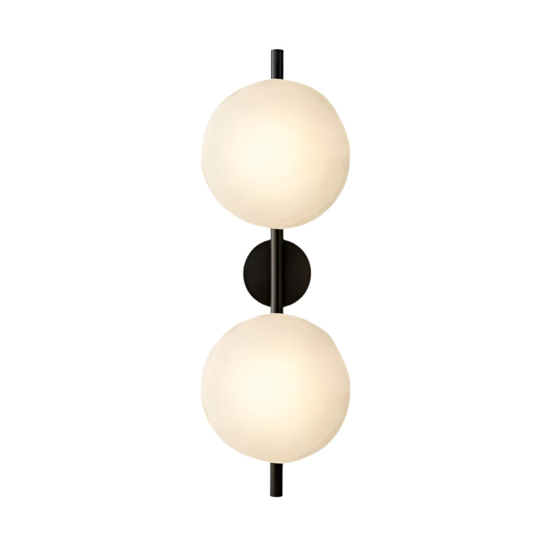 Wandlamp Glas Rond Scandinavisch LED 5W Zwart Goud 20cm Design | Sansoti