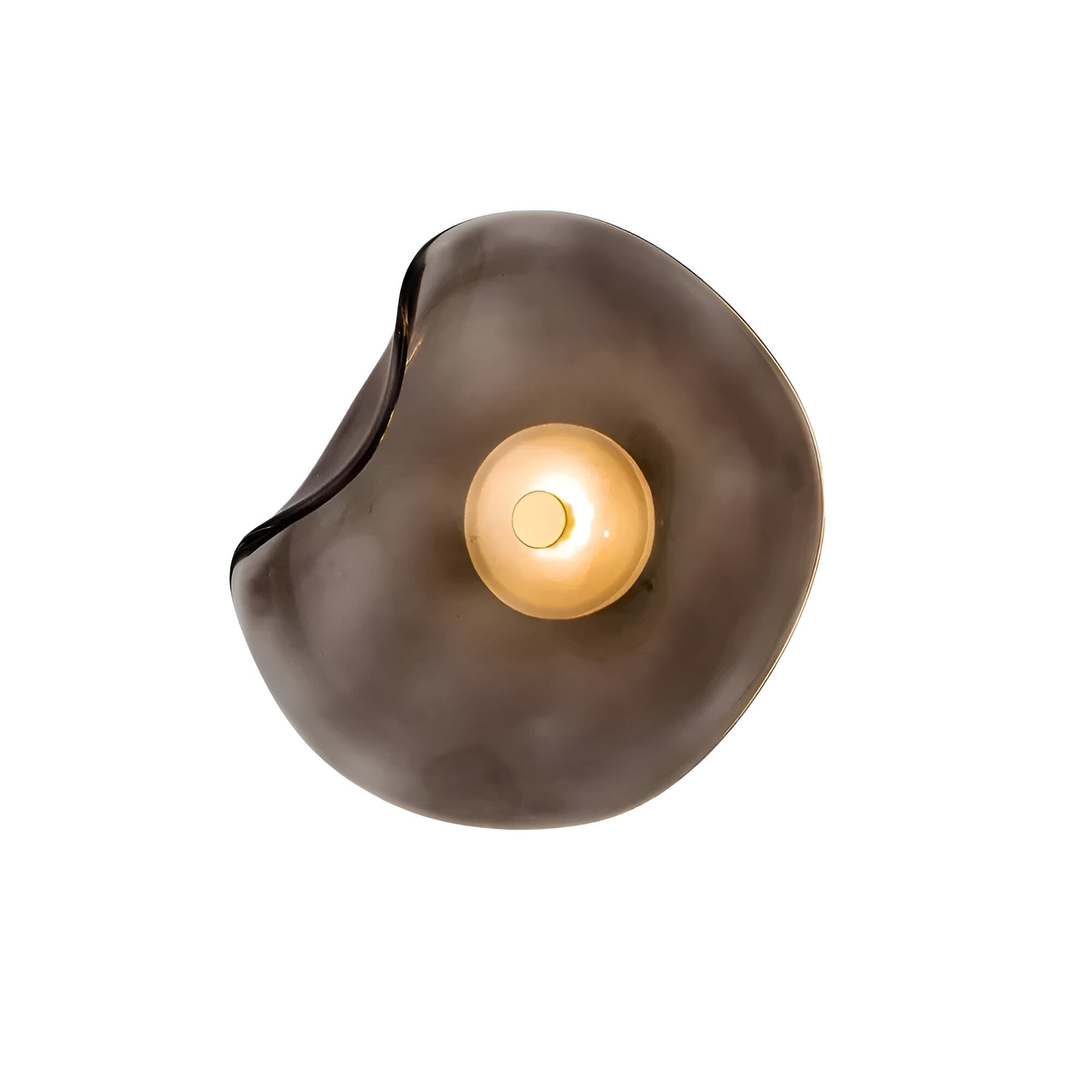 Wandlamp Gebogen Glas LED Sculpturaal Nordisch Goud Zwart 25cm Woonkamer Slaapkamer | Sansoti