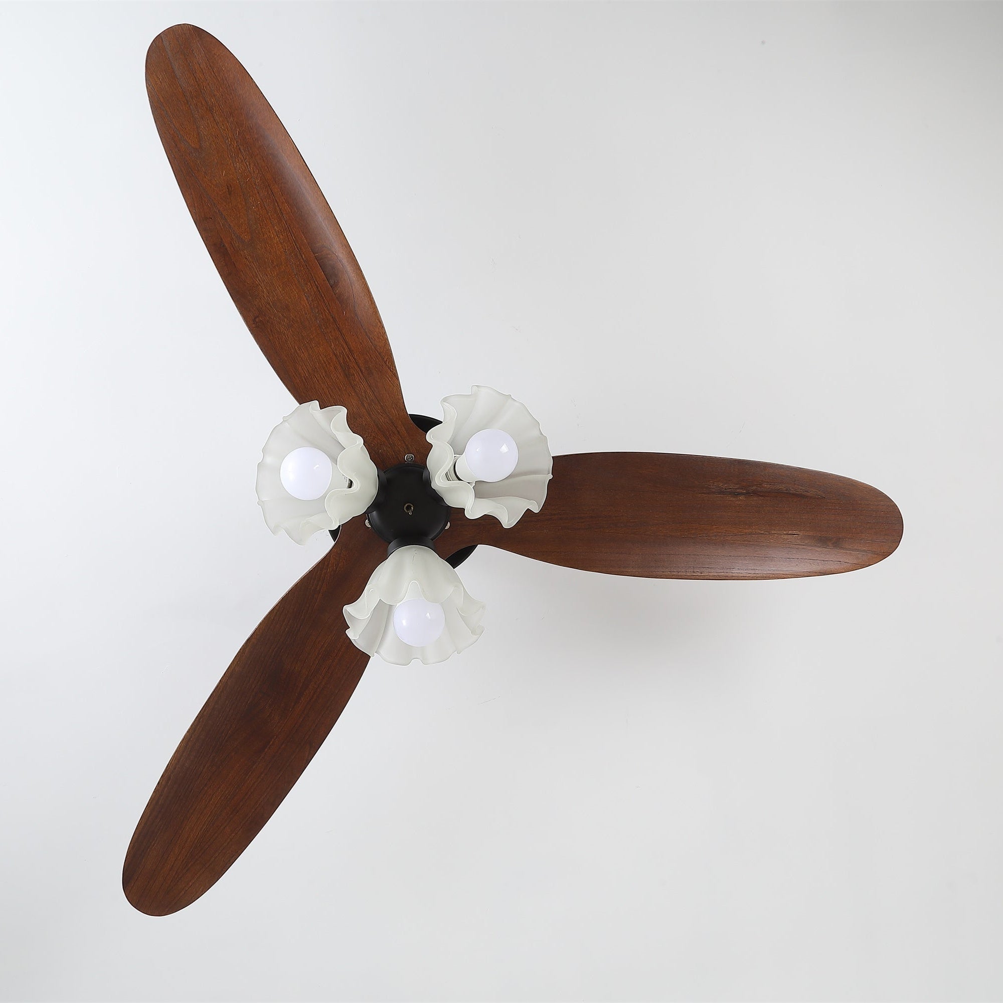 Ceiling Fan with Lighting – Scandinavian Fan with Lamp – Wooden Blades and LED Lighting | Sansoti