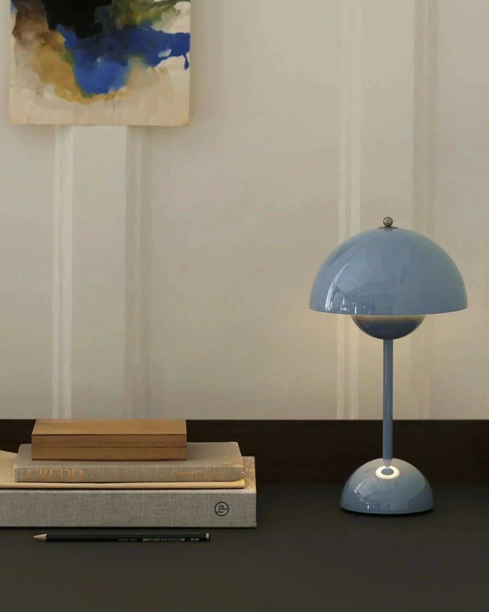 Tafellamp LED Metaal 28cm Grijs Dimbaar Bureau Nachtkast Scandinavisch Design Lamp Modern Minimalistisch | Sansoti