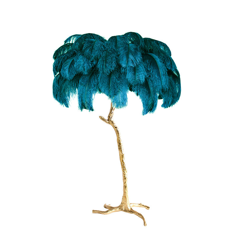 Lampadaire Plumes Palmier Résine Décoratif Blanc Chaud Salon Chambre Lampadaire | Restfield