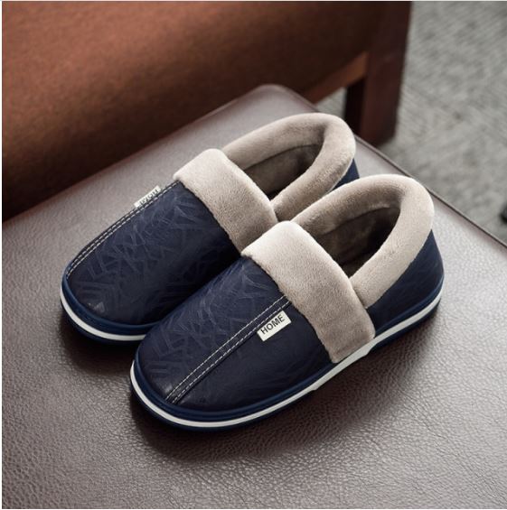 Warme Winterpantoffels Unisex Waterdicht PU Leer Antislip Memory Foam Binnenschoenen Heren Dames Comfort | Sansoti