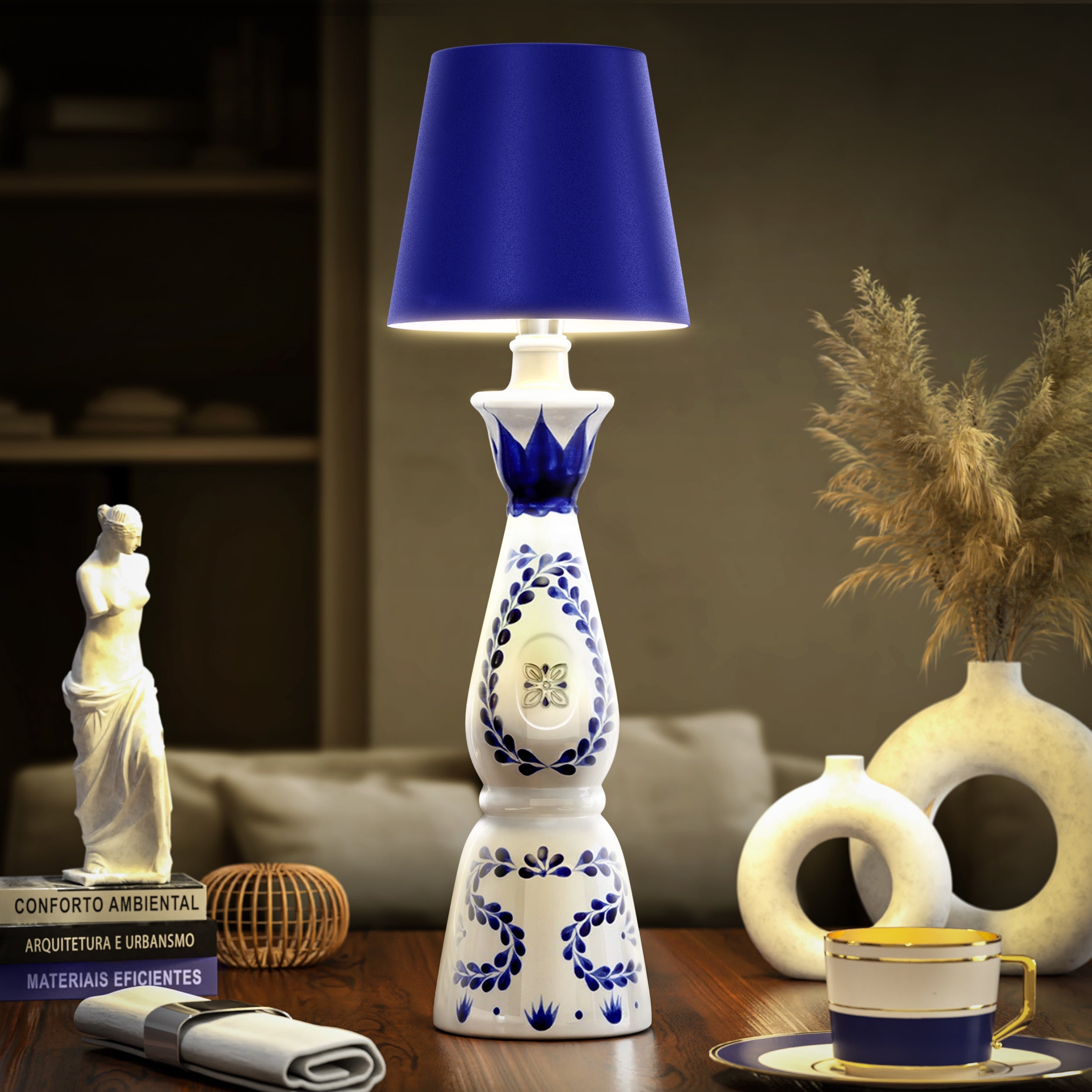 Flessenlamp Draadloos Oplaadbaar LED Zwart 3000K USB-C Tafellamp Wijnfles Bar Sfeerverlichting | Sansoti