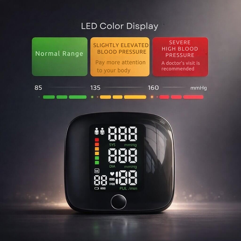 Digitale Bloeddrukmeter voor Pols met Touchscreen en Spraakfunctie Oplaadbaar | Sansoti