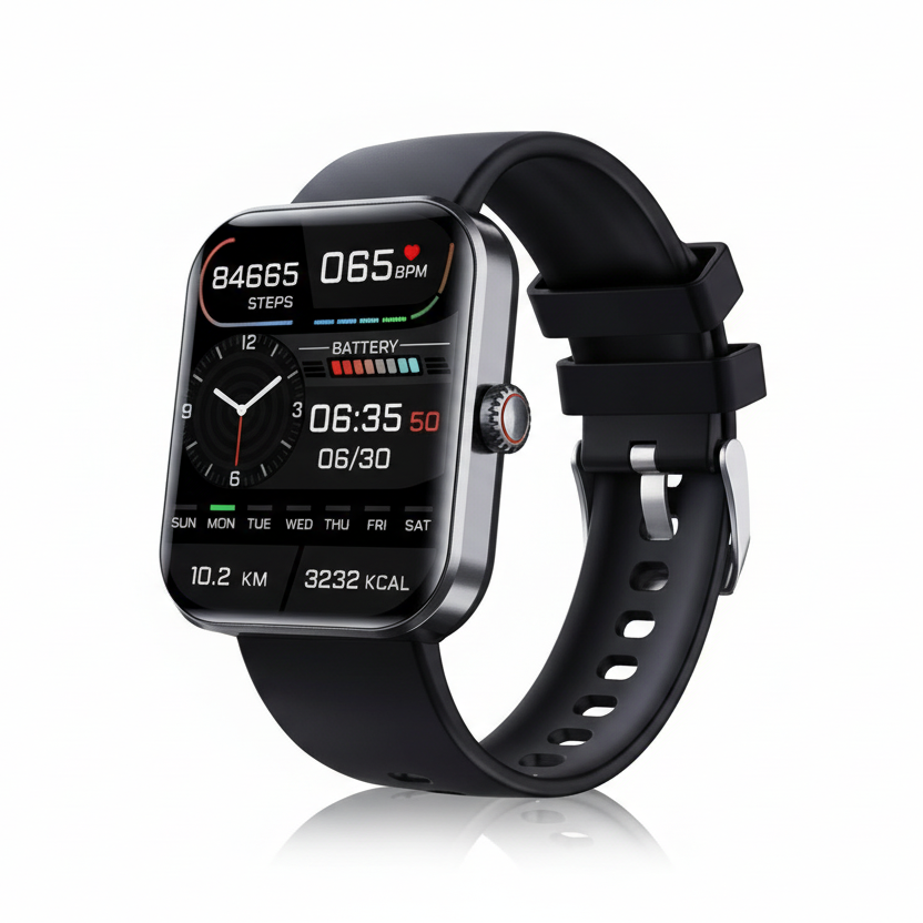 Smartwatch met Gezondheidsmonitoring Hartslagmeter Slaaptracker Waterdicht Touchscreen Display Zwart Roze | Sansoti