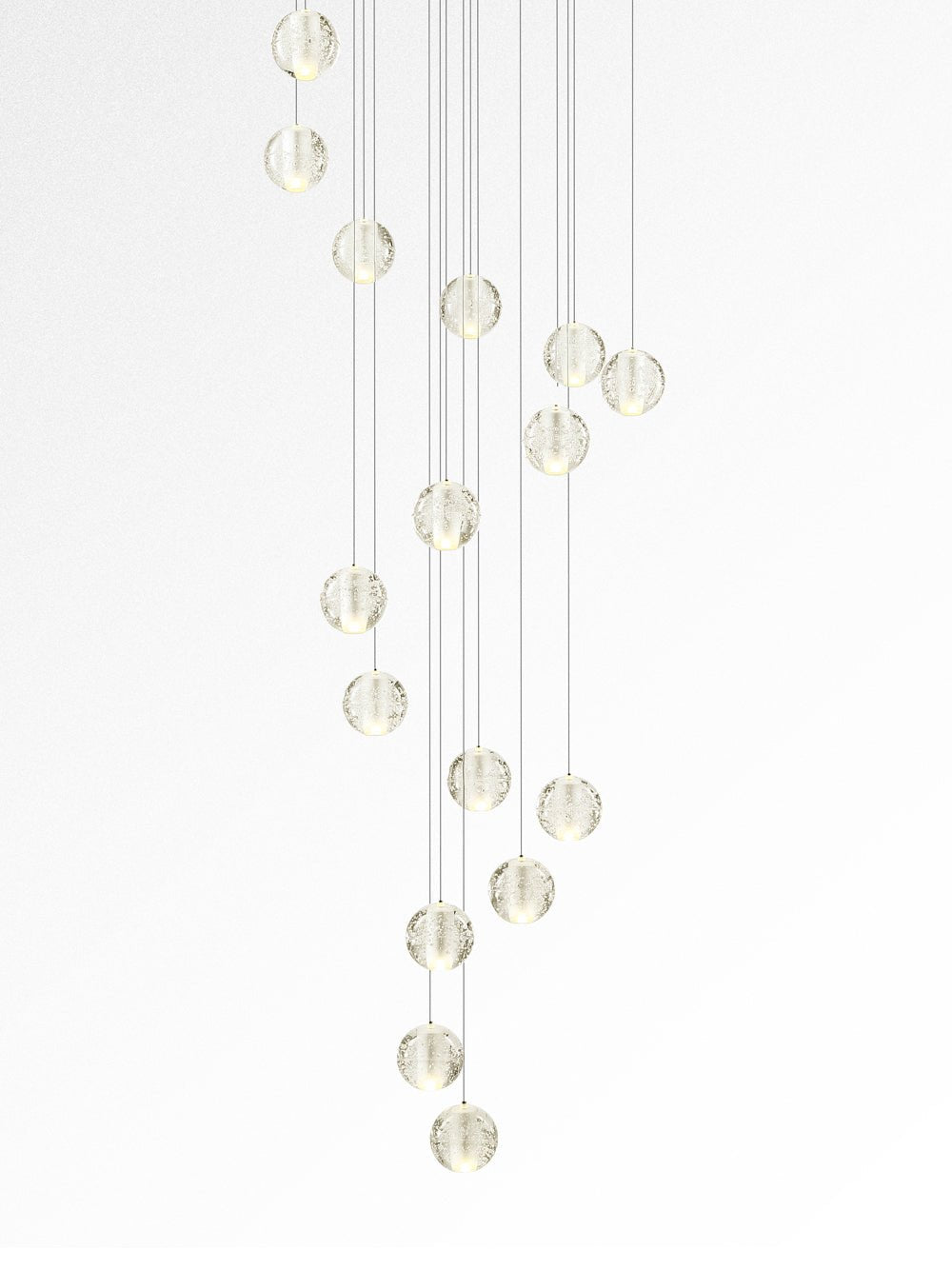 Crystal Cluster Pendant Lights Multiple Spheres Chrome Ceiling Lighting Modern Design Dining Room Living Room | Sansoti
