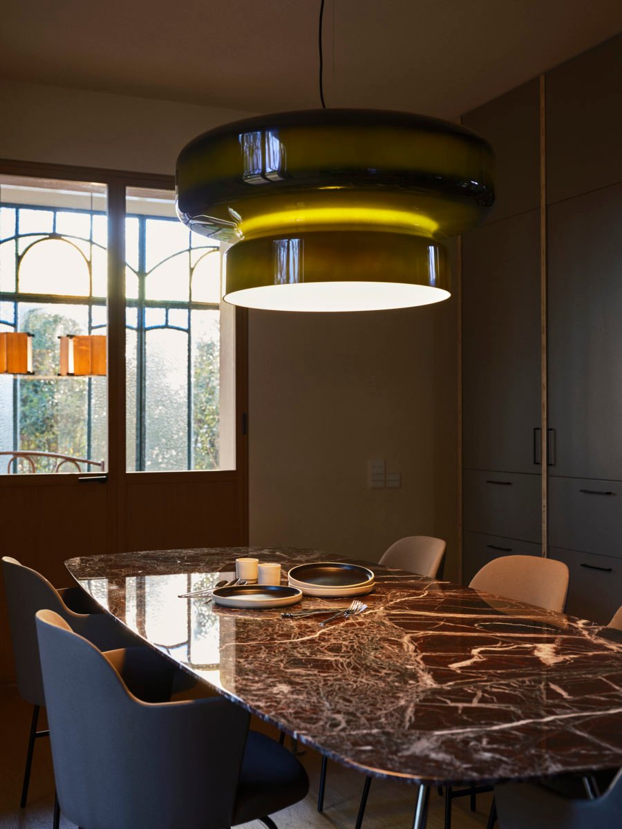Hanglamp Glas Metaal LED Retro Bruin Eettafel Woonkamer Verstelbaar Snoer Design Verlichting Modern Interieur | Sansoti
