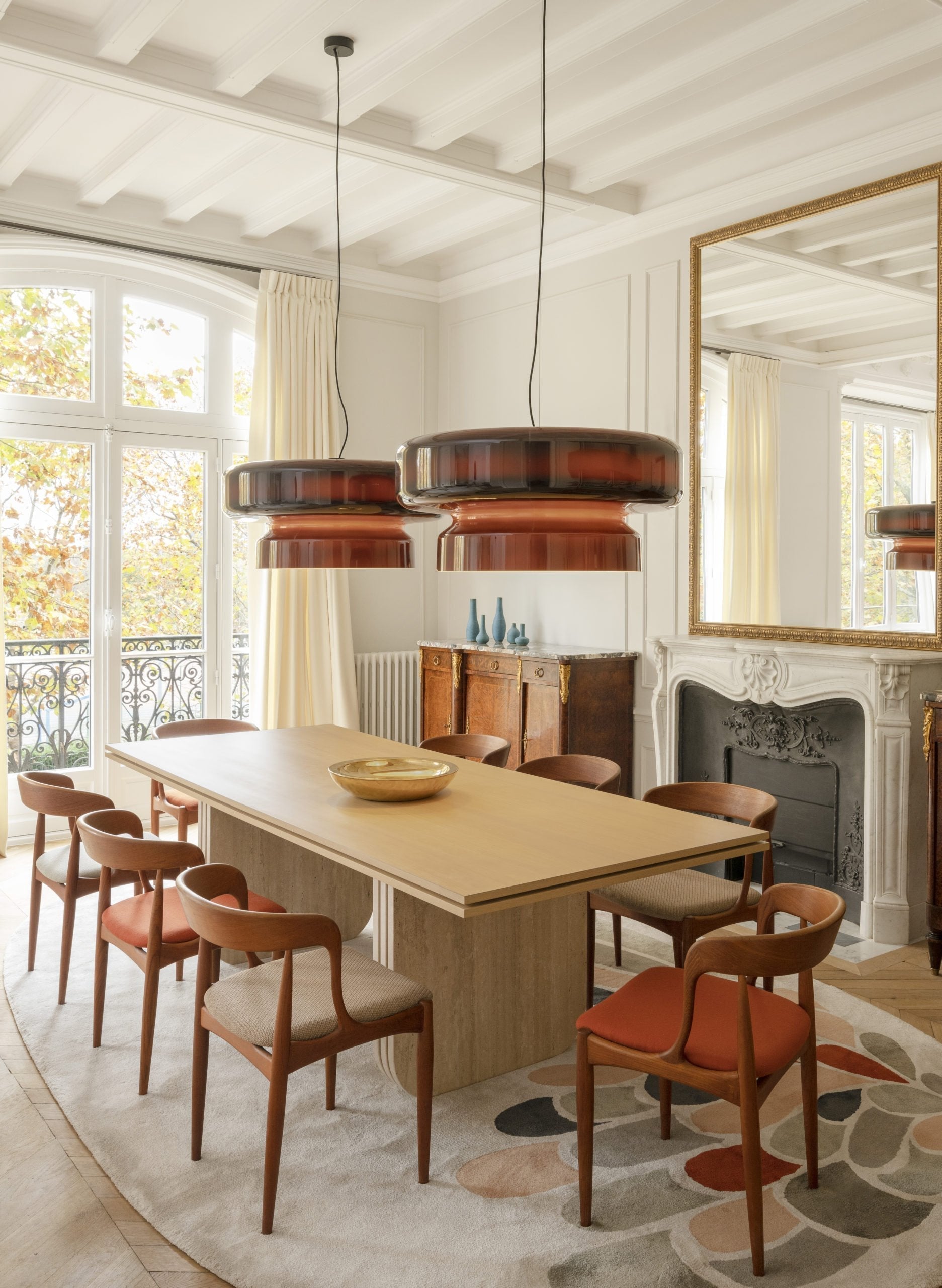 Hanglamp Glas Metaal LED Retro Bruin Eettafel Woonkamer Verstelbaar Snoer Design Verlichting Modern Interieur | Sansoti