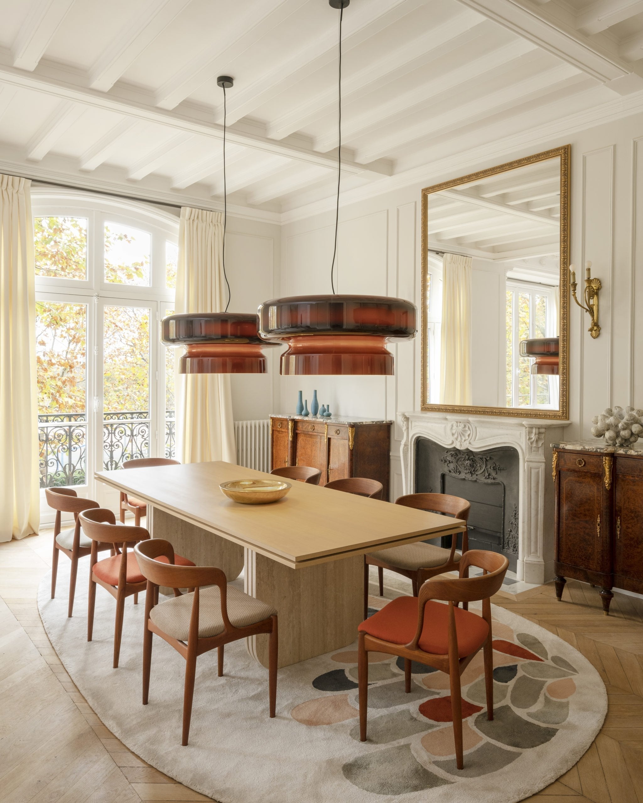 Hanglamp Glas Metaal LED Retro Bruin Eettafel Woonkamer Verstelbaar Snoer Design Verlichting Modern Interieur | Sansoti
