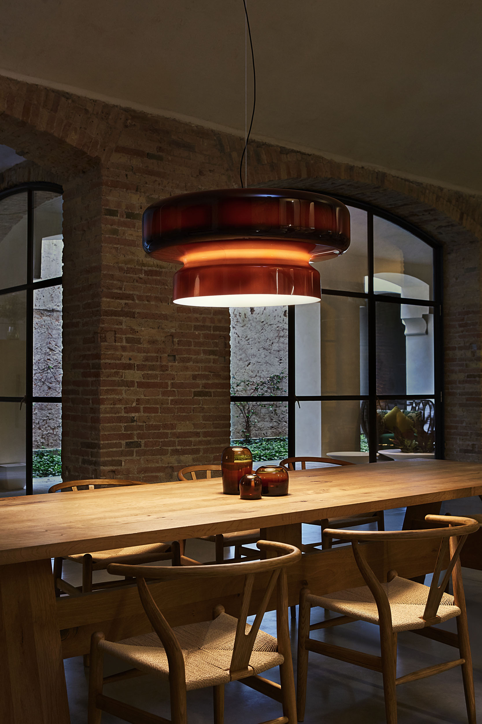 Hanglamp Glas Metaal LED Retro Bruin Eettafel Woonkamer Verstelbaar Snoer Design Verlichting Modern Interieur | Sansoti