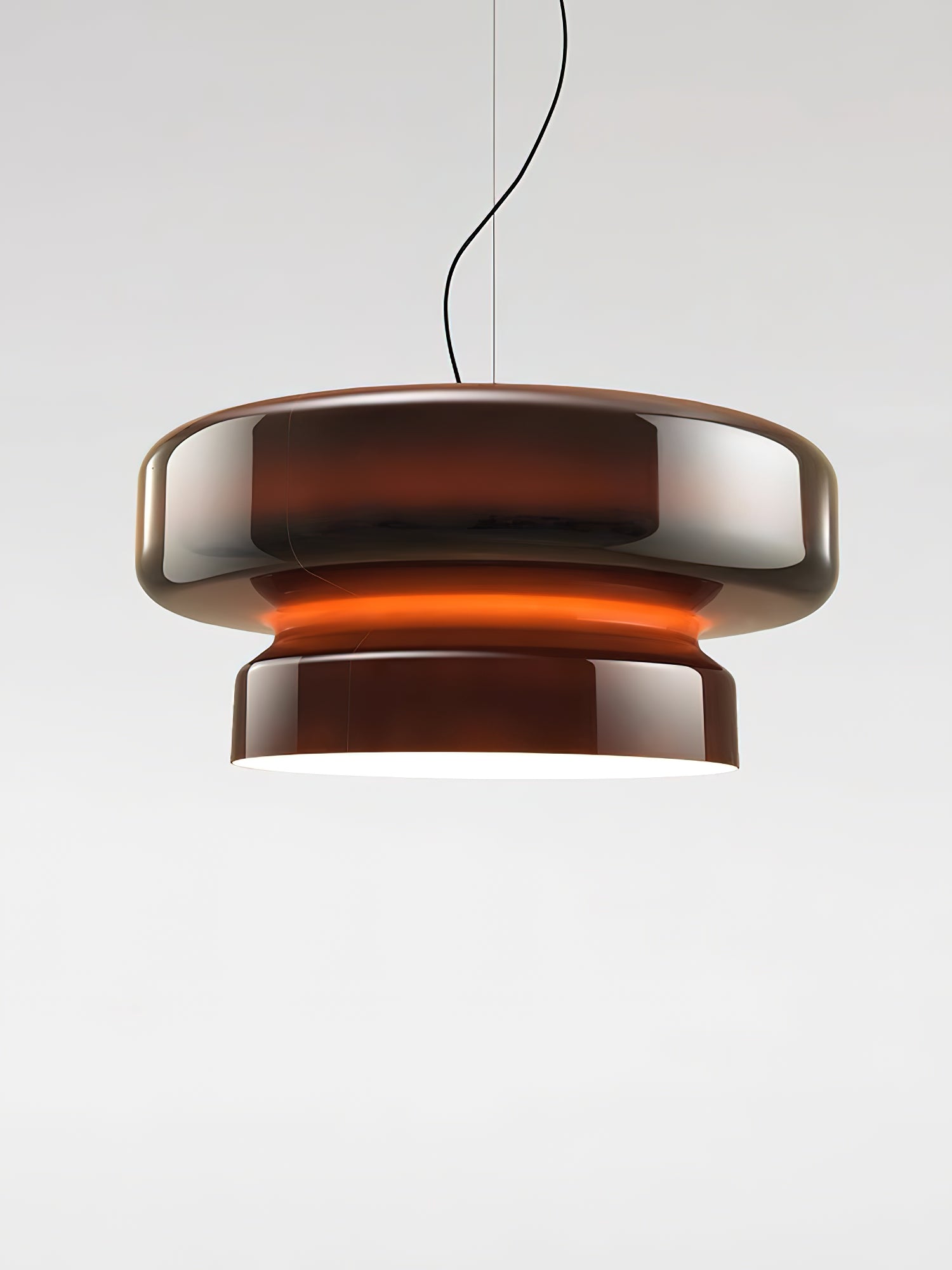 Hanglamp Glas Metaal LED Retro Bruin Eettafel Woonkamer Verstelbaar Snoer Design Verlichting Modern Interieur | Sansoti